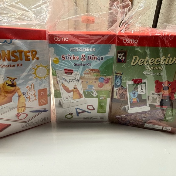 Osmo -Starter Kit for iPad Ages 5-10 3 Educational Games 3 different sets new - Picture 1 of 5